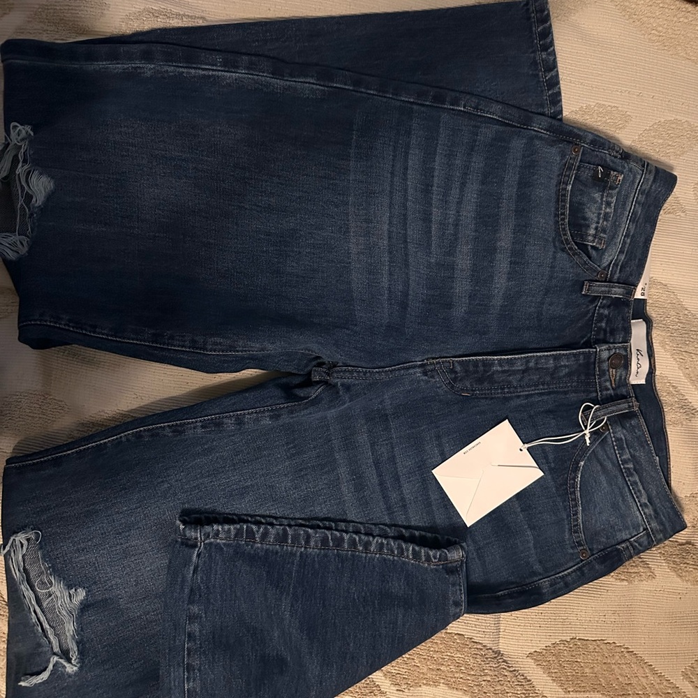 Dark Blue Distressed Jeans
